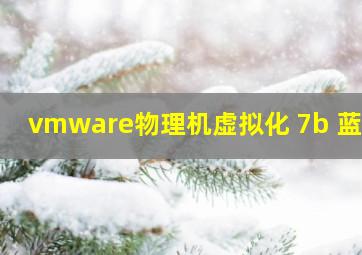 vmware物理机虚拟化 7b 蓝屏